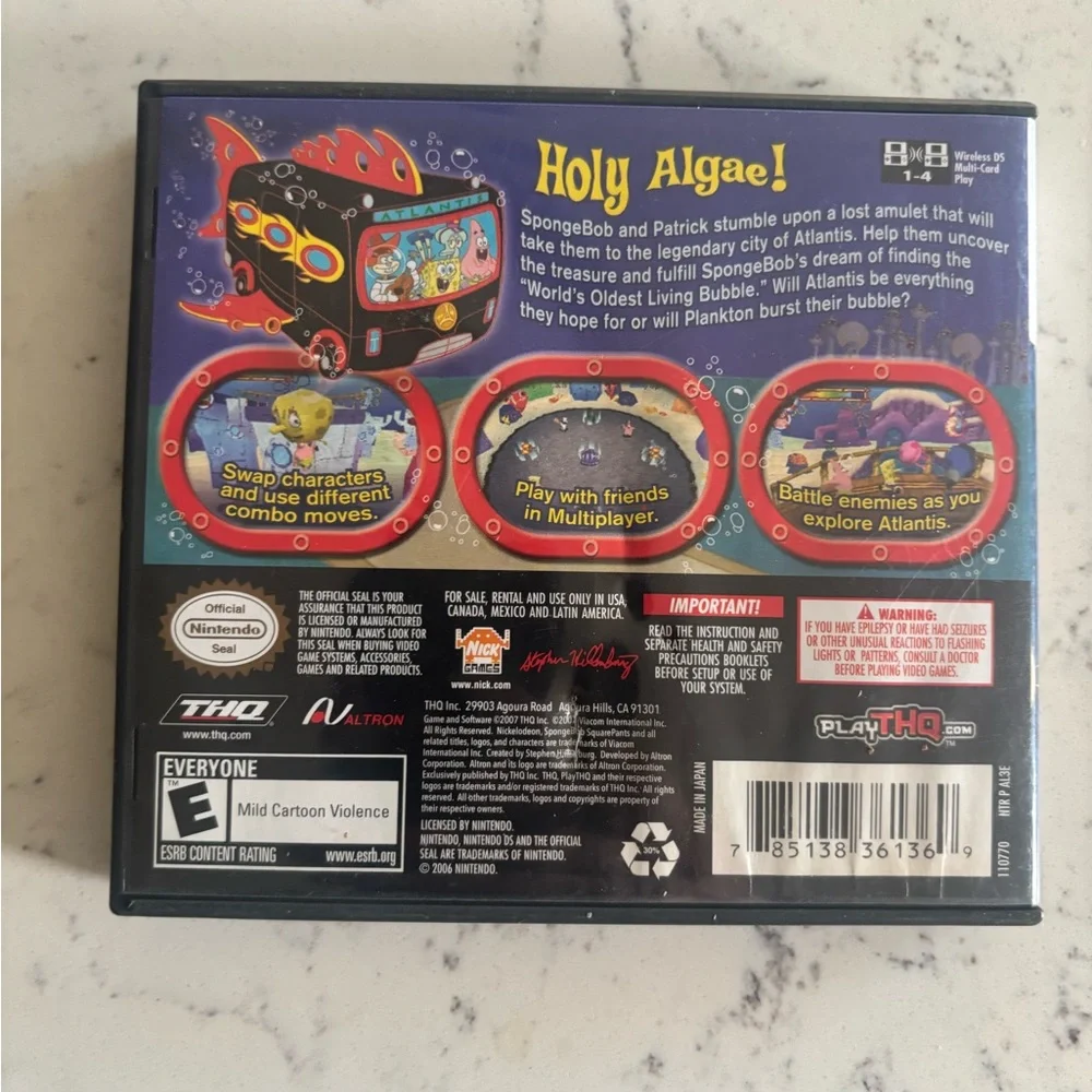 SpongeBob SquarePants: Atlantis SquarePantis Nintendo DS - CIB